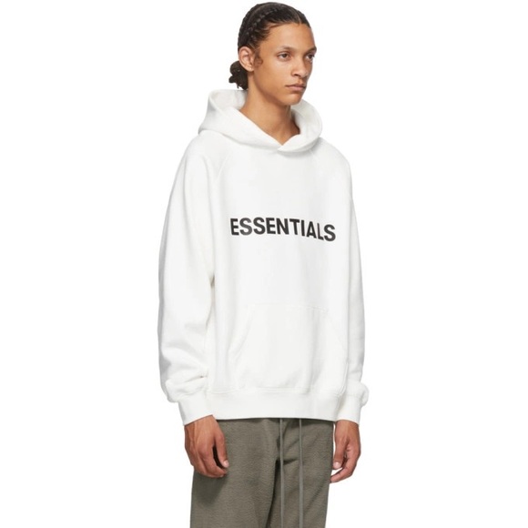 Fear of God Essentials White Hoodie - Picture 1 of 6